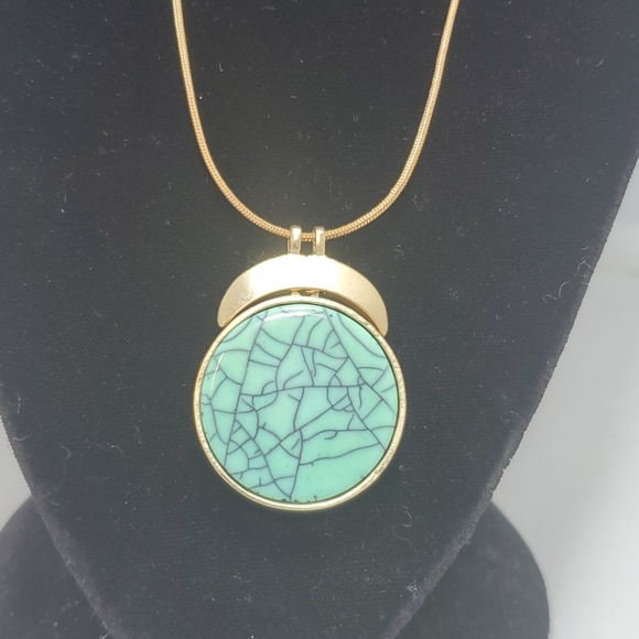 Taylor & jade turquoise/gold Pendant - Picture 2 of 6